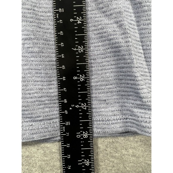 Pure Jill Linen Modal Rayon Slub Knit Top Blue Soft Tie Casual Blouse XS - Picture 2 of 5